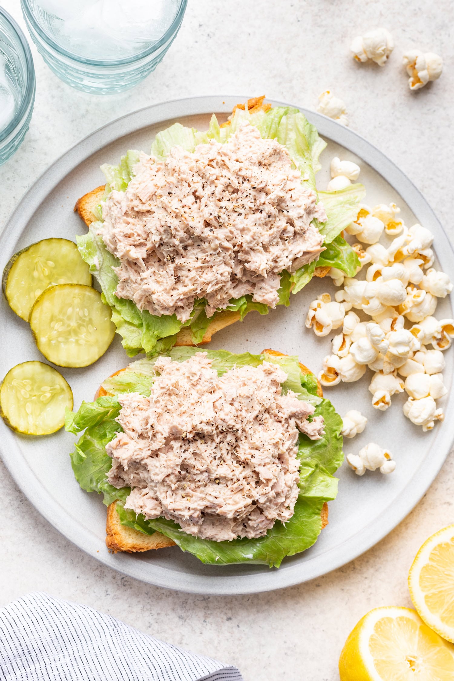 open face tuna sandwich