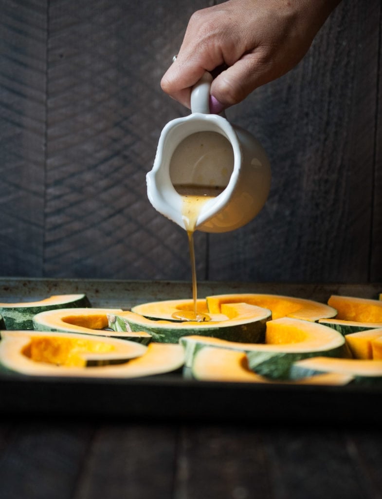 Apple Cider Maple Roasted Kabocha Squash