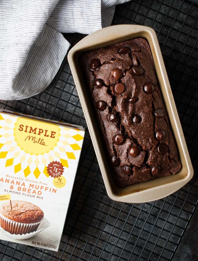 Gluten Free Double Chocolate Chip Banana Bread