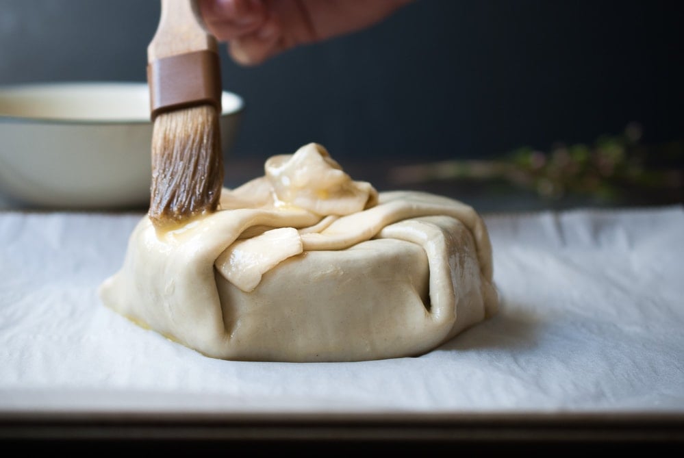 Baked Puff Pastry Wrapped Brie w- Fig Jam