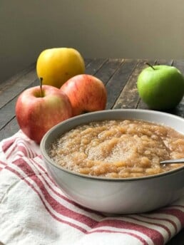 bowl of applesauce