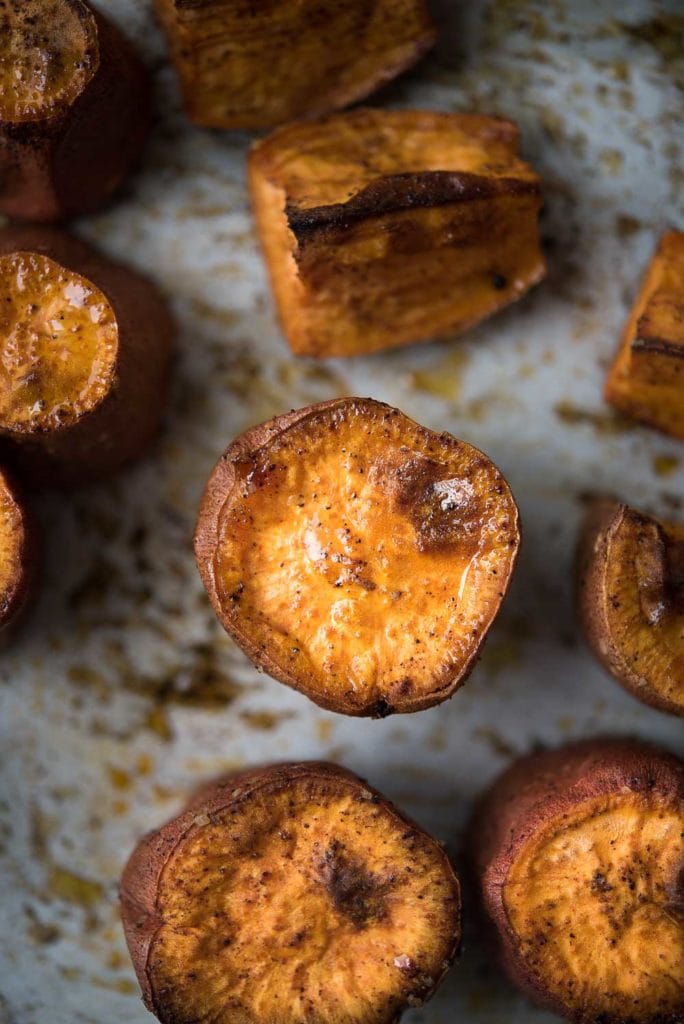 Chili Roasted Sweet Potatoes