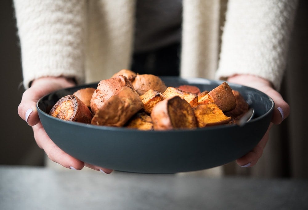 Chili Roasted Sweet Potatoes