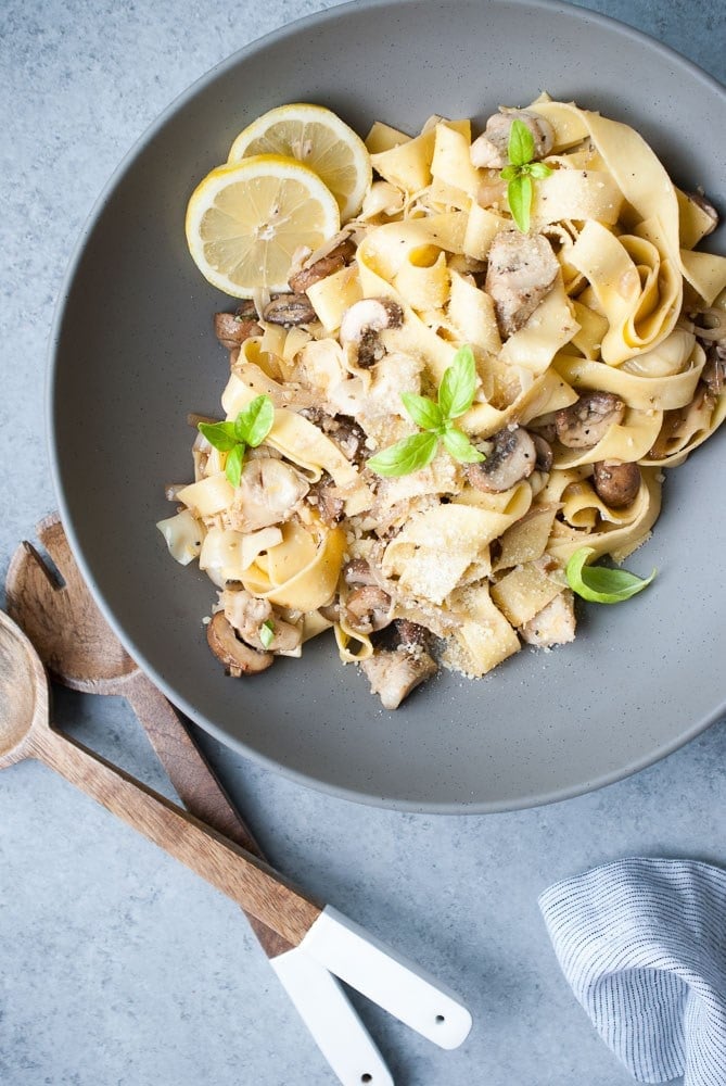 Grilled Artichoke & Mushroom Pasta