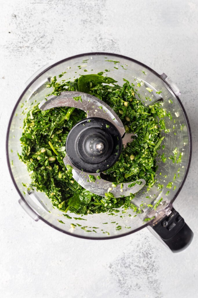 pesto in a food processor