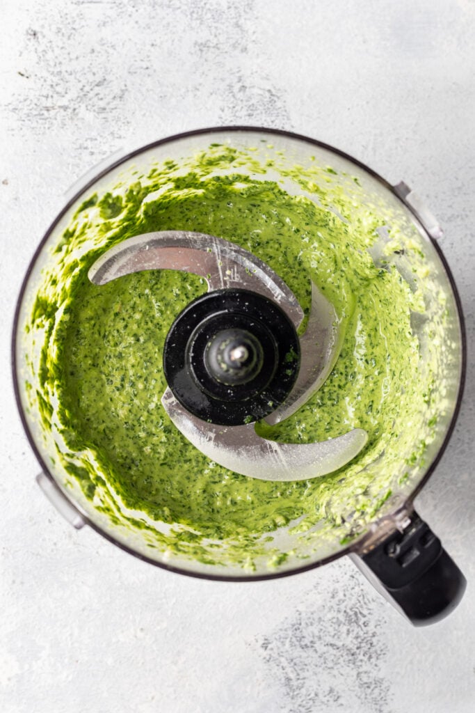 pesto in a food processor