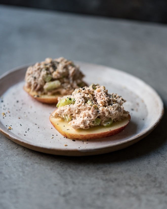 Open Faced Tuna Apple Sandwich