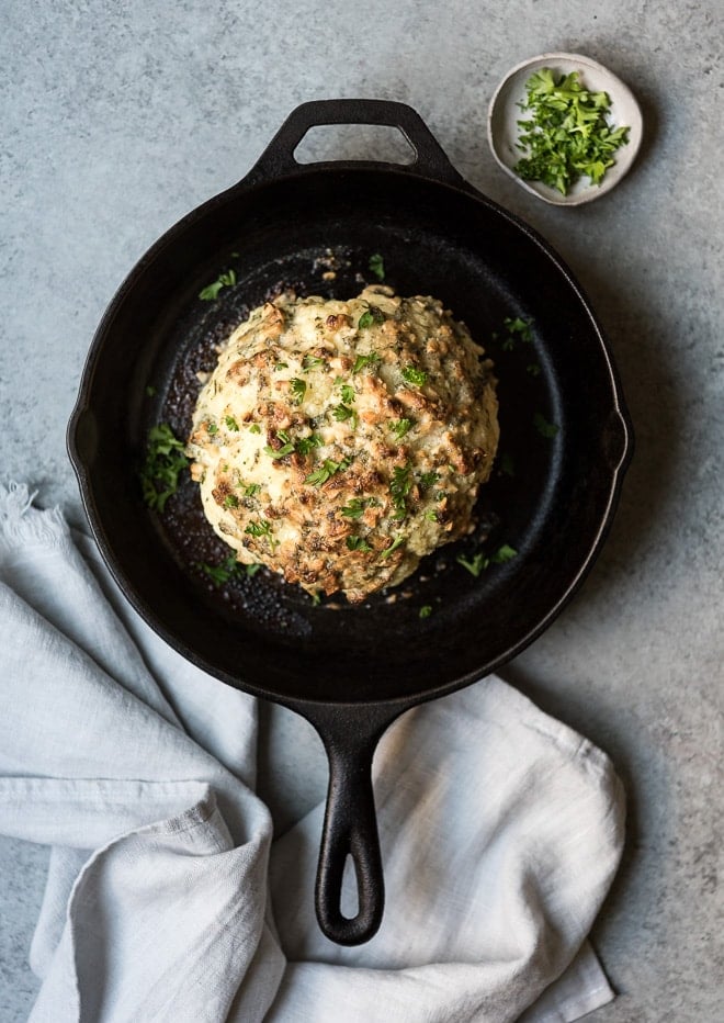 Almond Crusted Whole Roasted Cauliflower