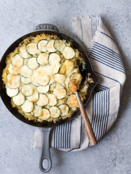 Cheesy Spaghetti Squash Zucchini Bake