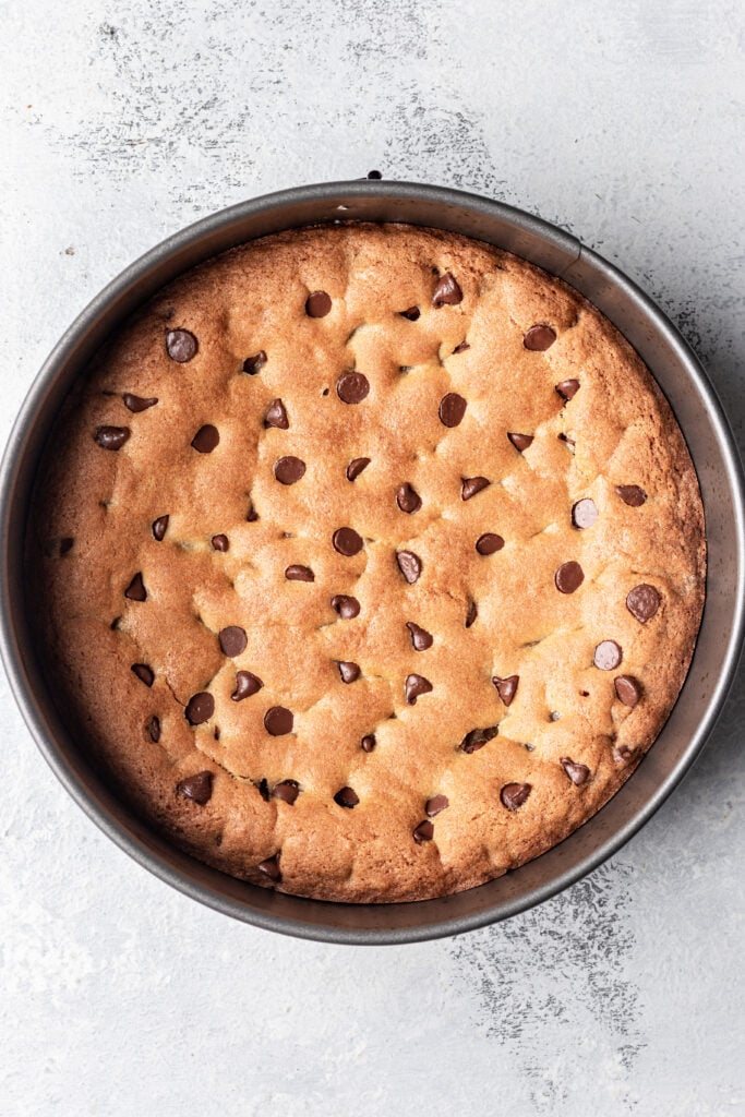 cookie cake in a pan