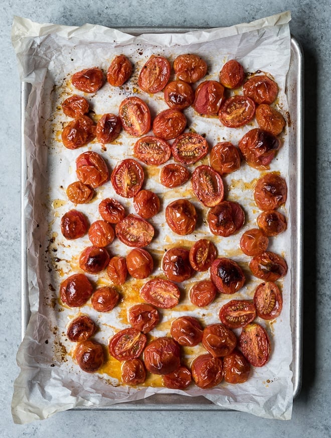 Oven Roasted Tomatoes & Burrata