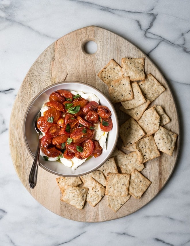Oven Roasted Tomatoes & Burrata