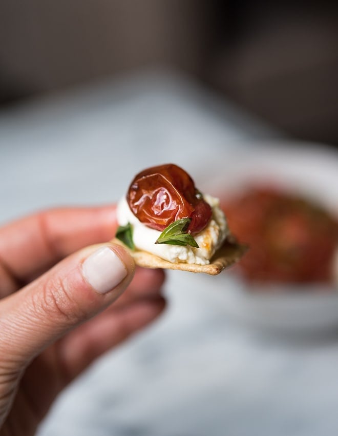 Oven Roasted Tomatoes & Burrata