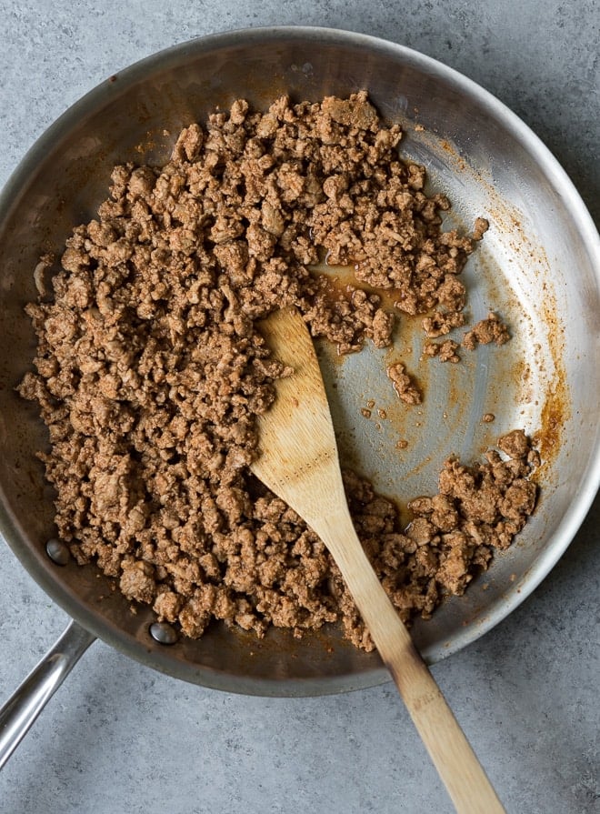 Ground Taco Meat in a pan