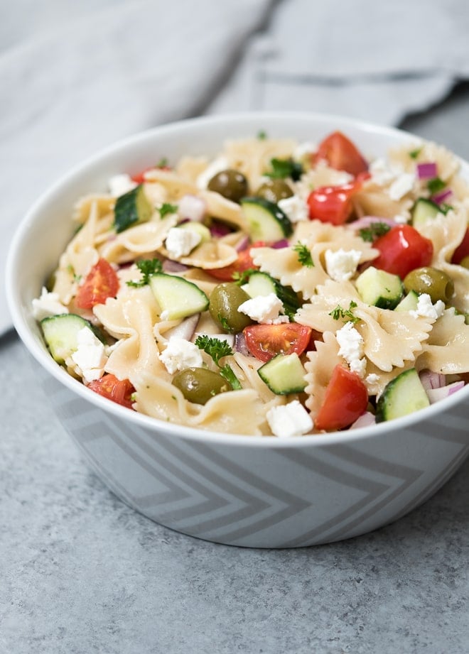 Greek Chicken Pasta Salad