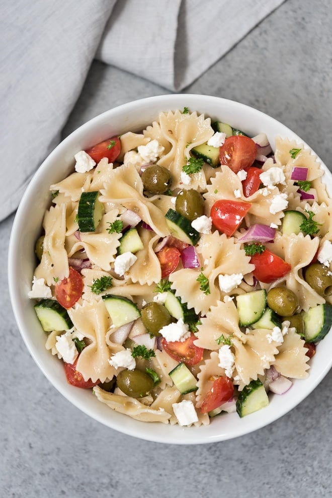 Greek Chicken Pasta Salad