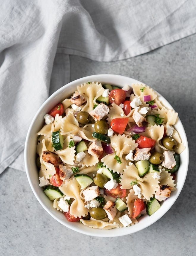 Greek Chicken Pasta Salad