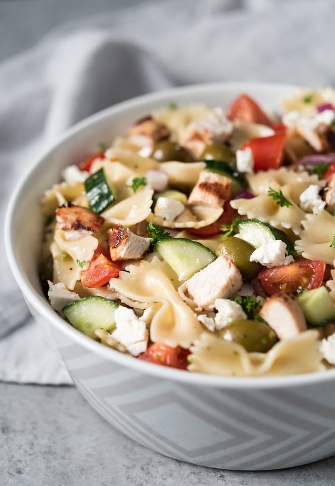 Greek Chicken Pasta Salad