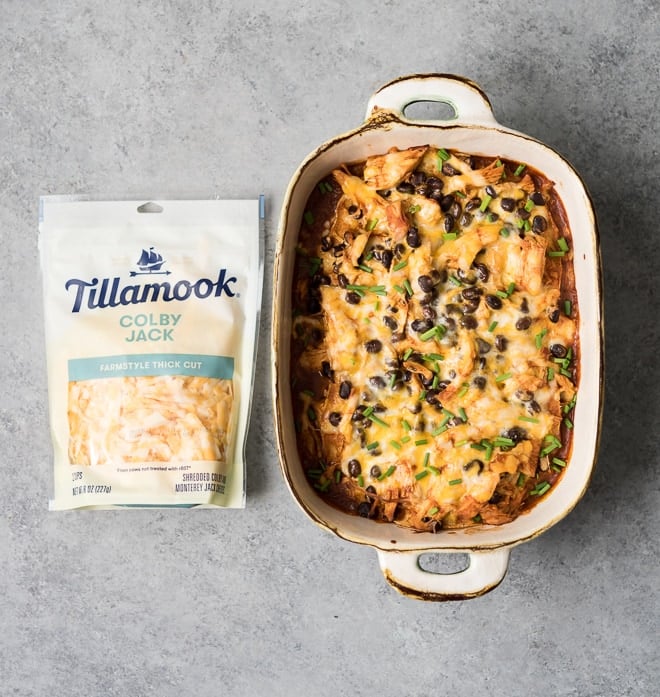 Chicken & Black Bean Enchilada Casserole