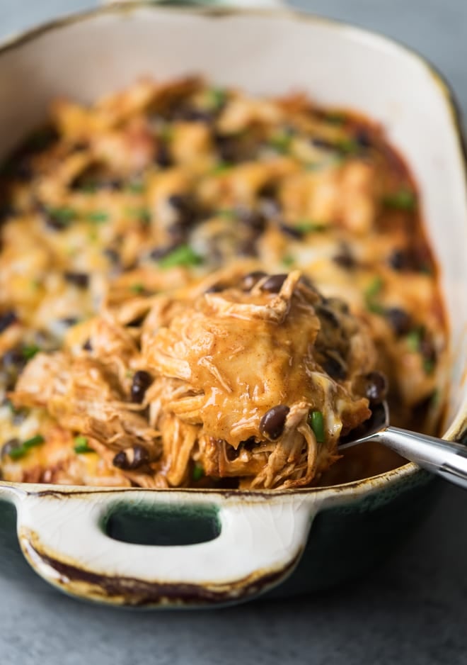 Chicken & Black Bean Enchilada Casserole