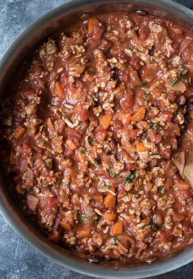 fettuccine turkey bolognese