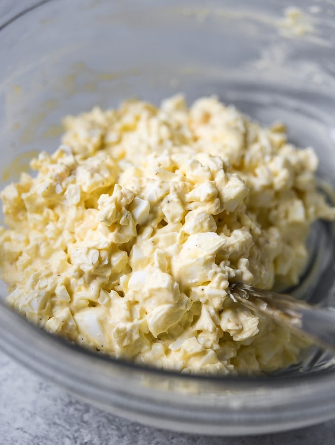 egg salad in a bowl