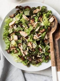 grilled chicken, date, & almond salad
