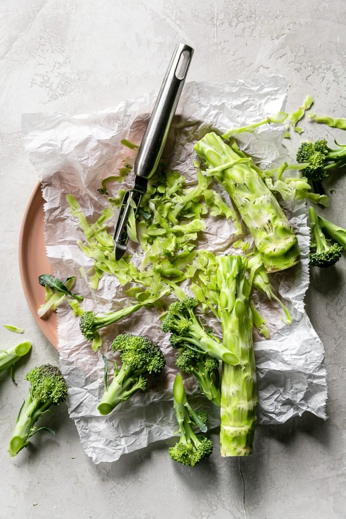 Shaved Broccoli Stalk Salad