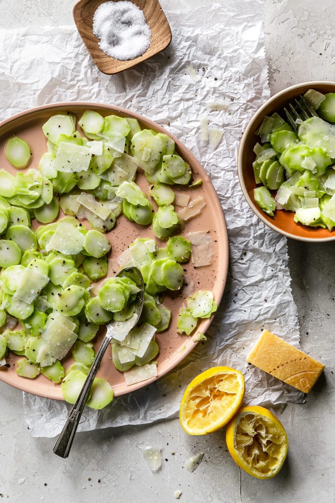 Shaved Broccoli Stalk Salad