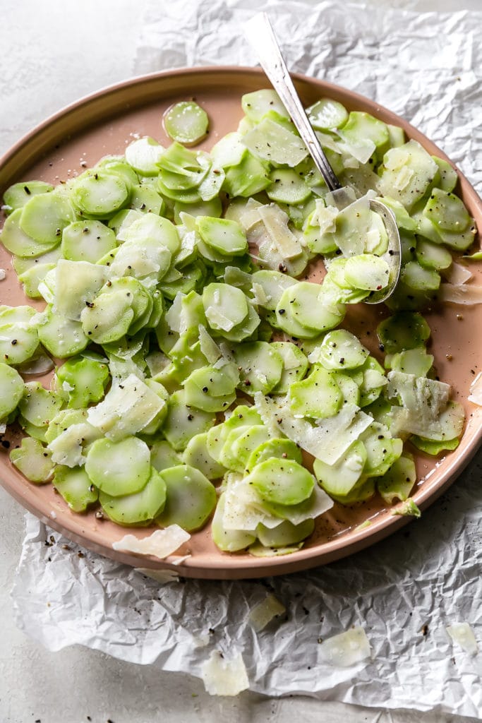 Shaved Broccoli Stalk Salad