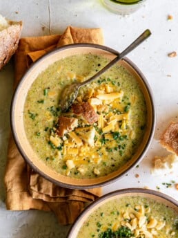 Healthier Broccoli Cheddar Soup