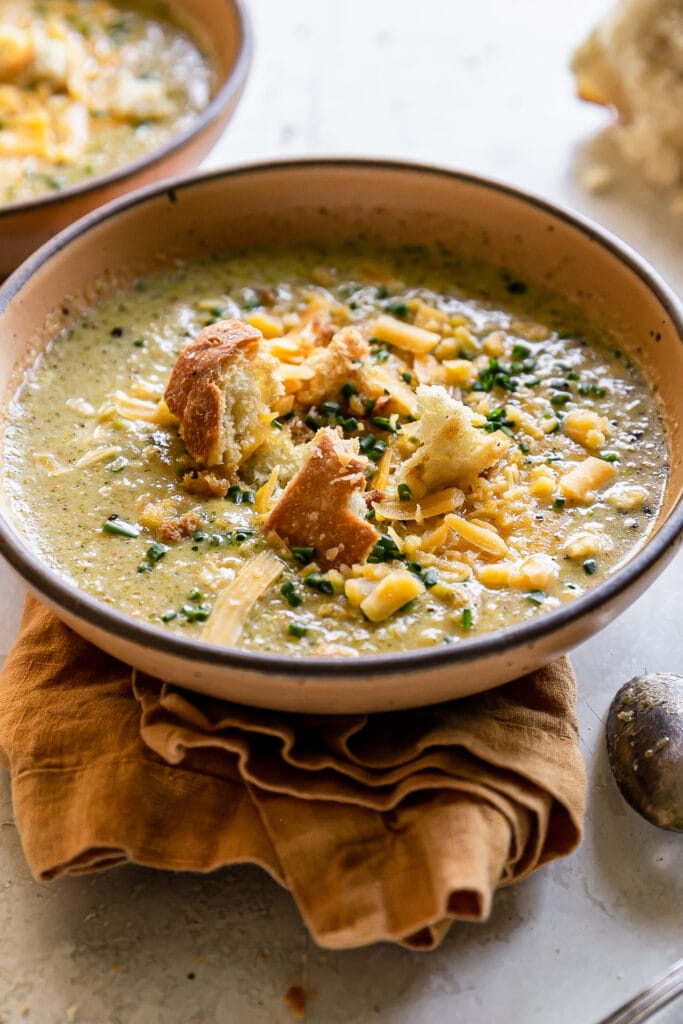 Healthier Broccoli Cheddar Soup