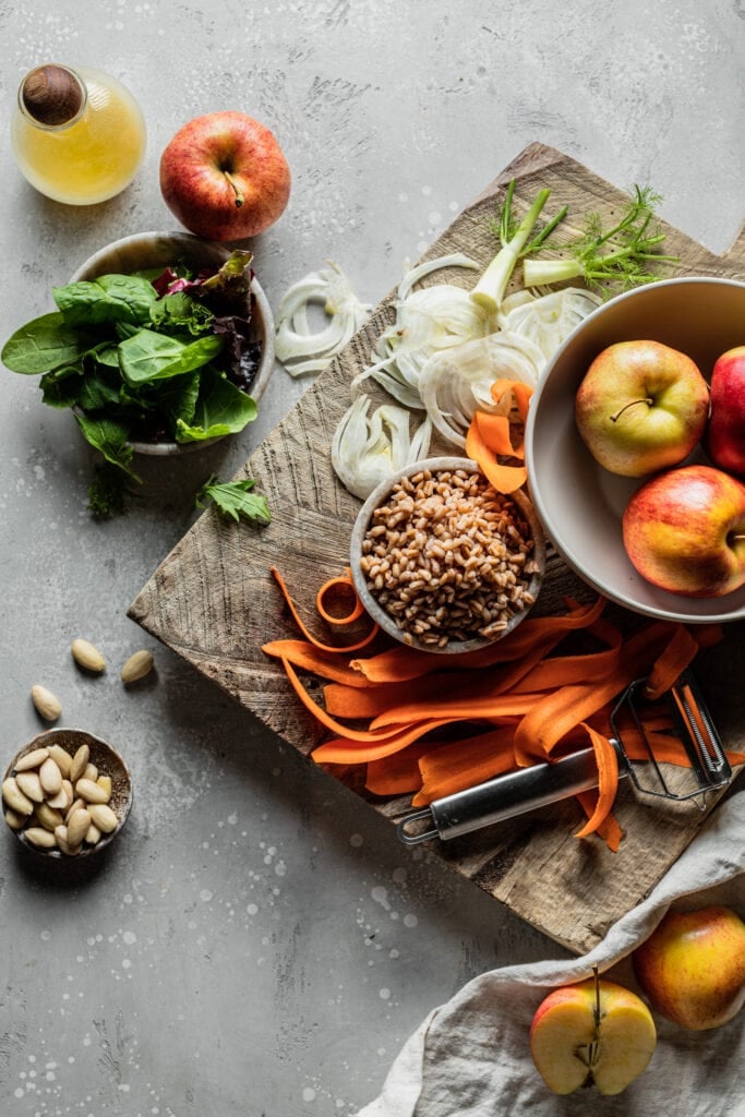 Harvest Farro & Apple Salad with Maple Vinaigrette