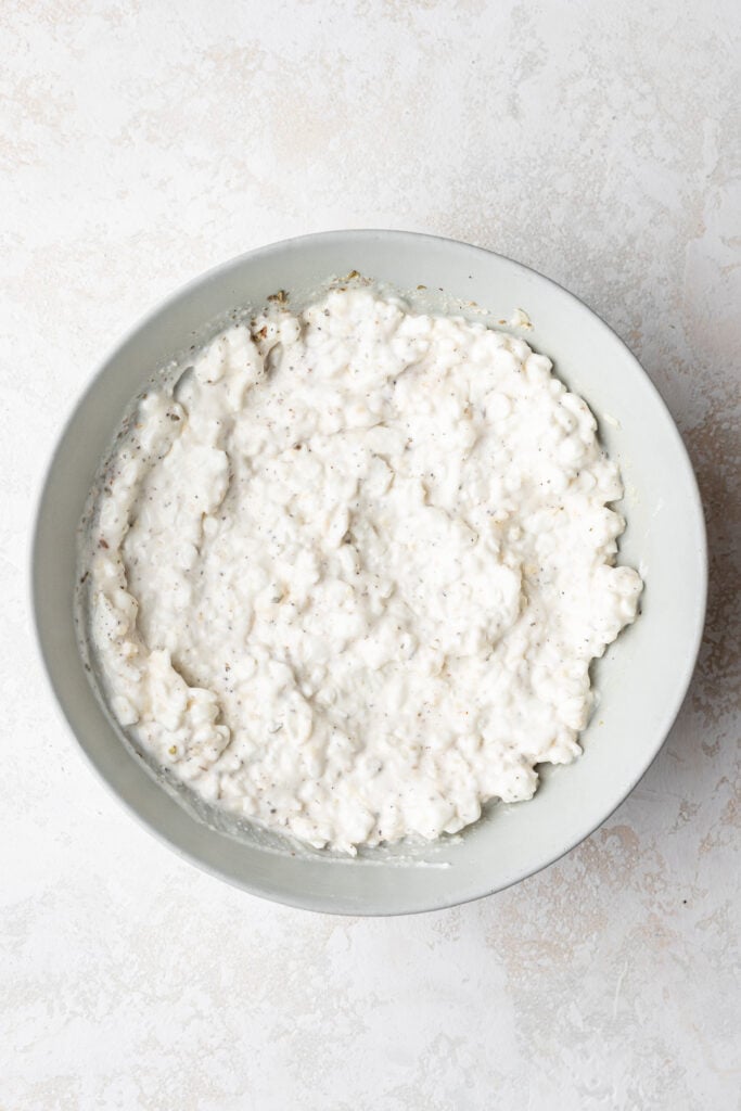 bowl of cottage cheese