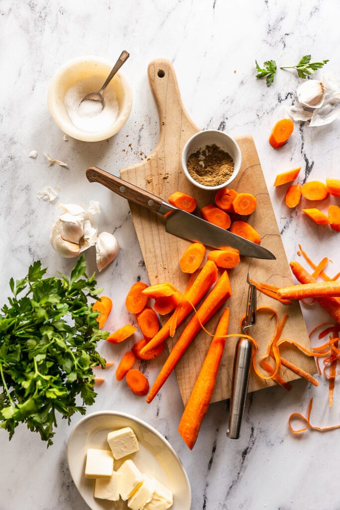 Cumin Roasted Carrots with Garlic Butter