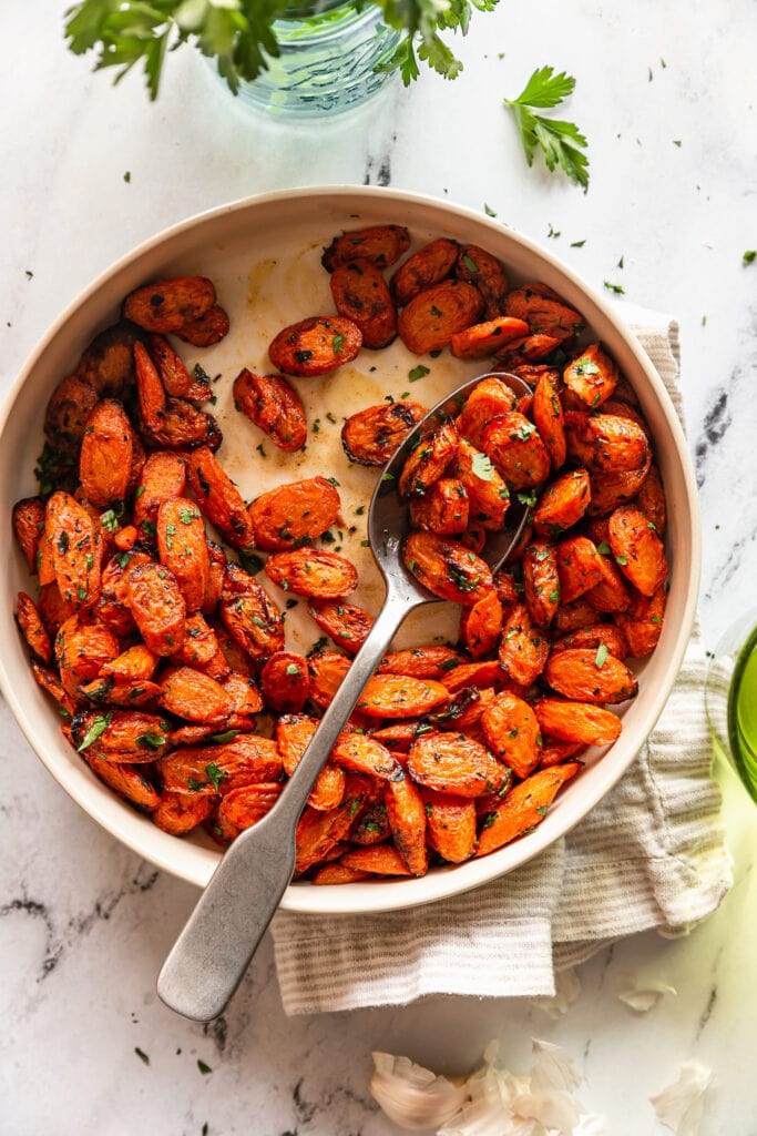 Cumin Roasted Carrots with Garlic Butter