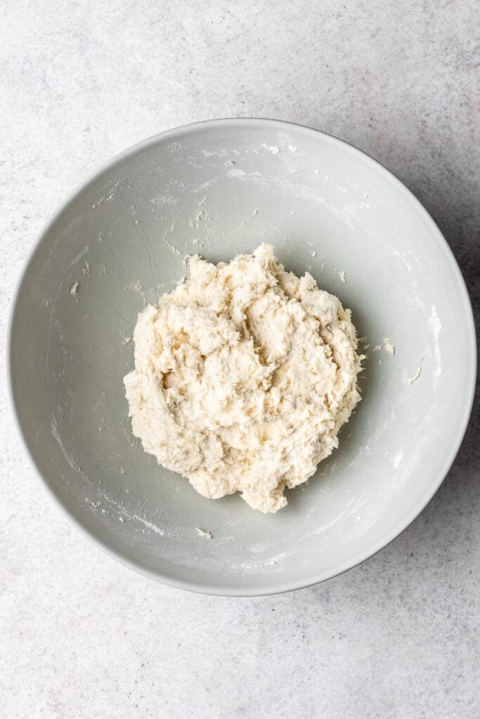bowl with shortcake dough