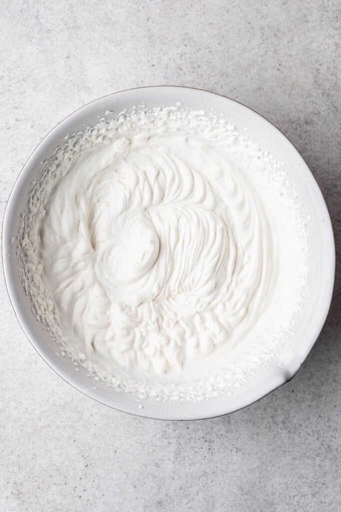 bowl of whipped cream