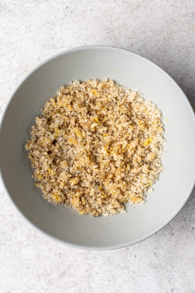 bowl with panko breadcrumbs