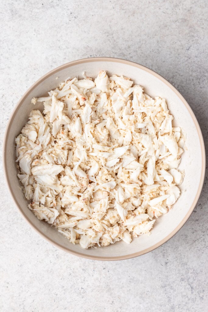 bowl of fresh crab