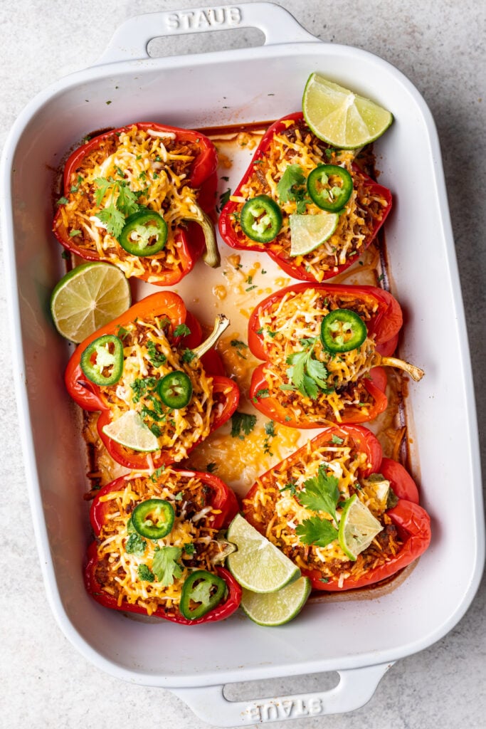 ground turkey stuffed peppers with rice