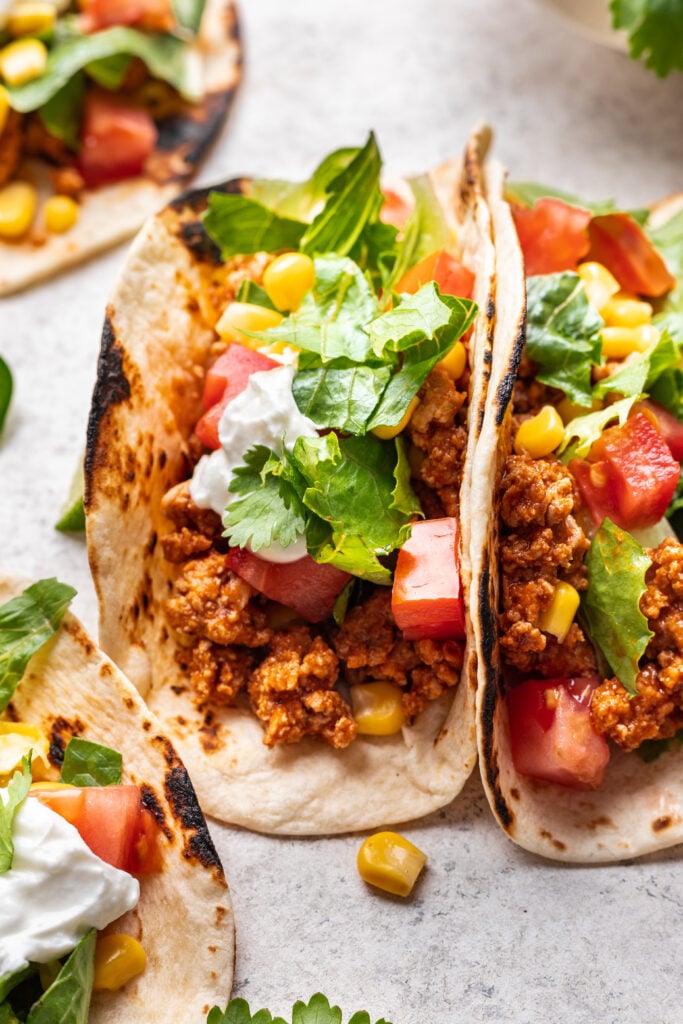 2 turkey tacos