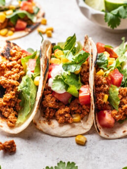 3 turkey tacos