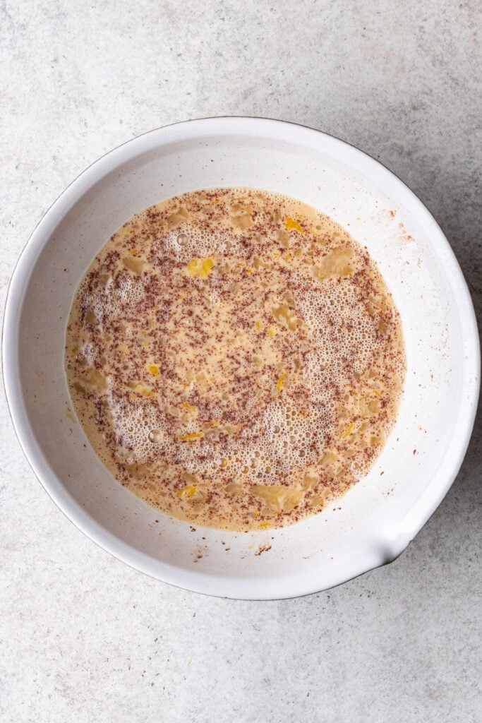 bowl of custard mixture