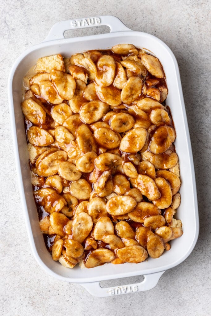 unbaked banana french toast