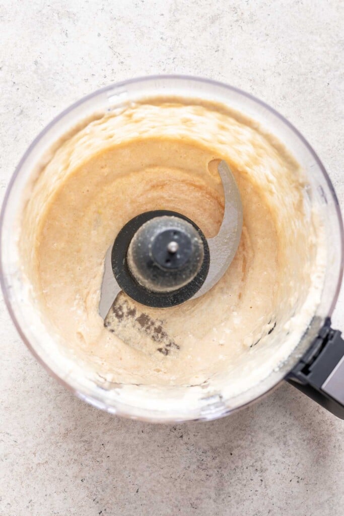 tahini in a food processor