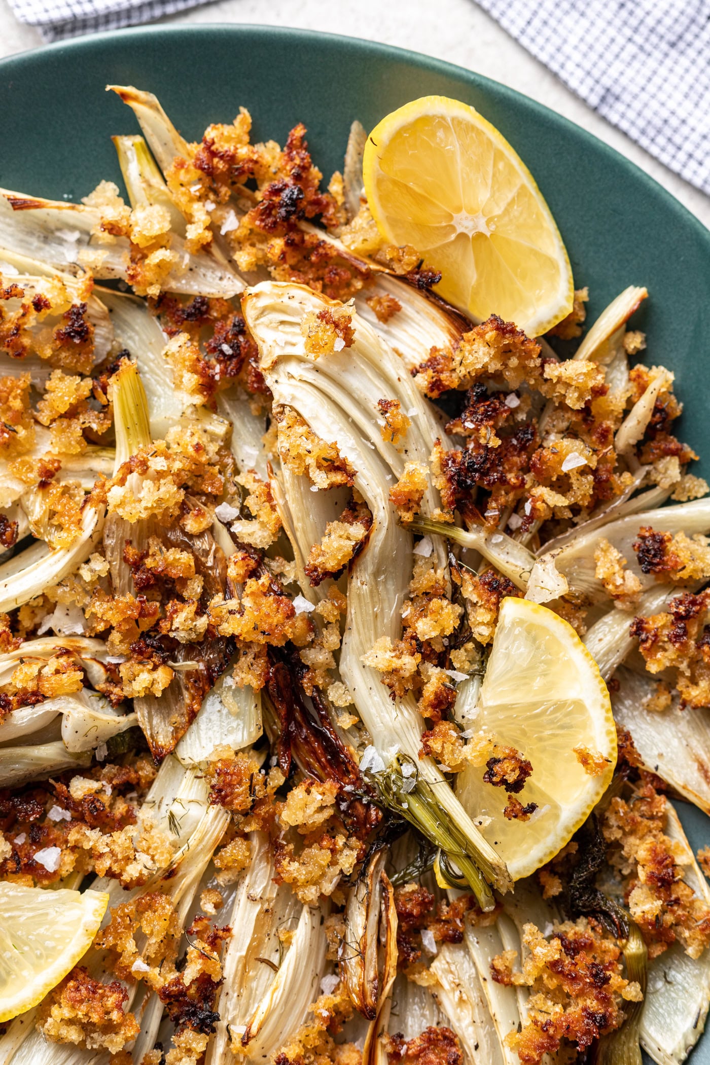 roast fennel with breadcrumbs on top