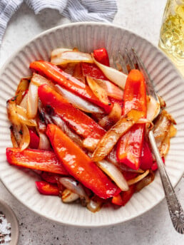 sautéed peppers and onions