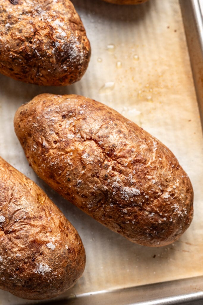 baked potato with crispy skin