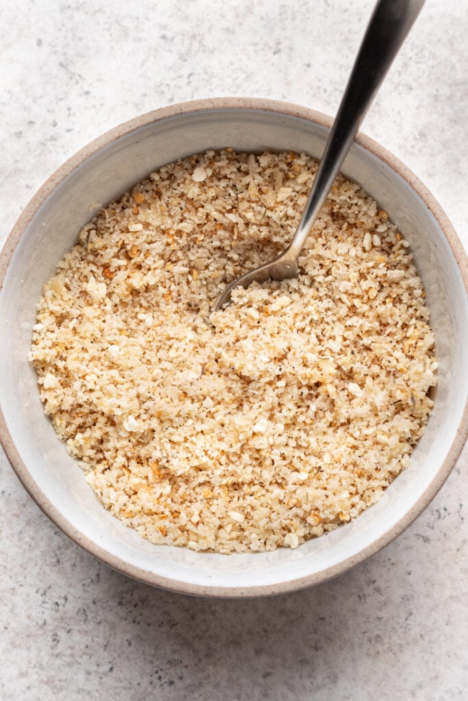 bowl of breadcrumbs